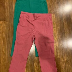 Maurices Pink and Green Capris SELLING AS BUNDLE